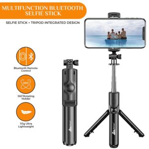 Best Extendable Selfie Stick With Tripod Stand And Wireless Bluetooth Remote